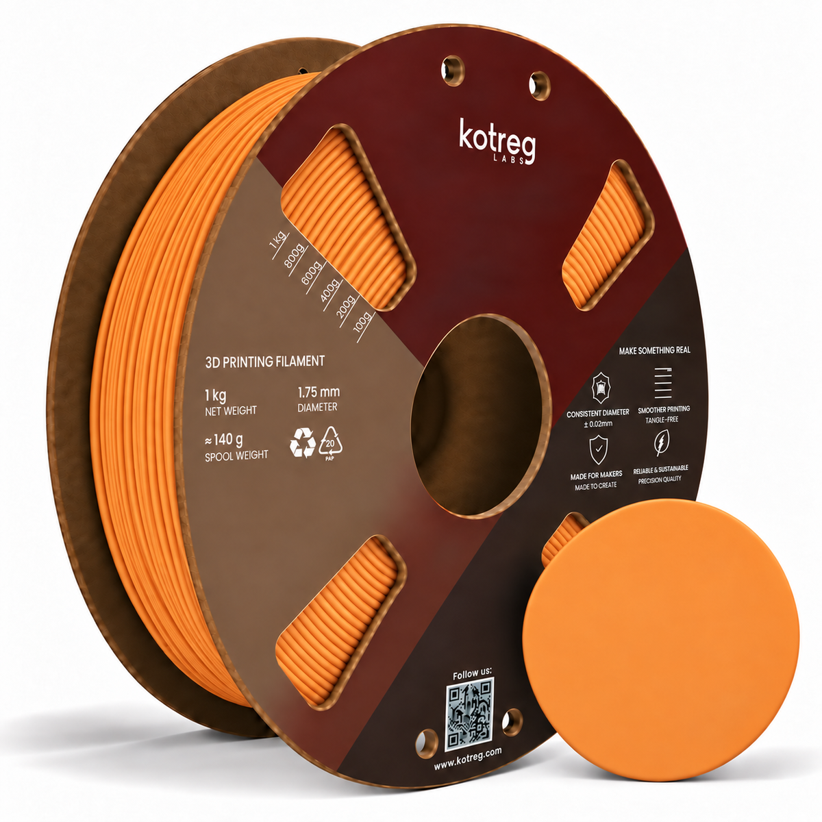 Katreg Labs PLA Matte — Tangerine Orange